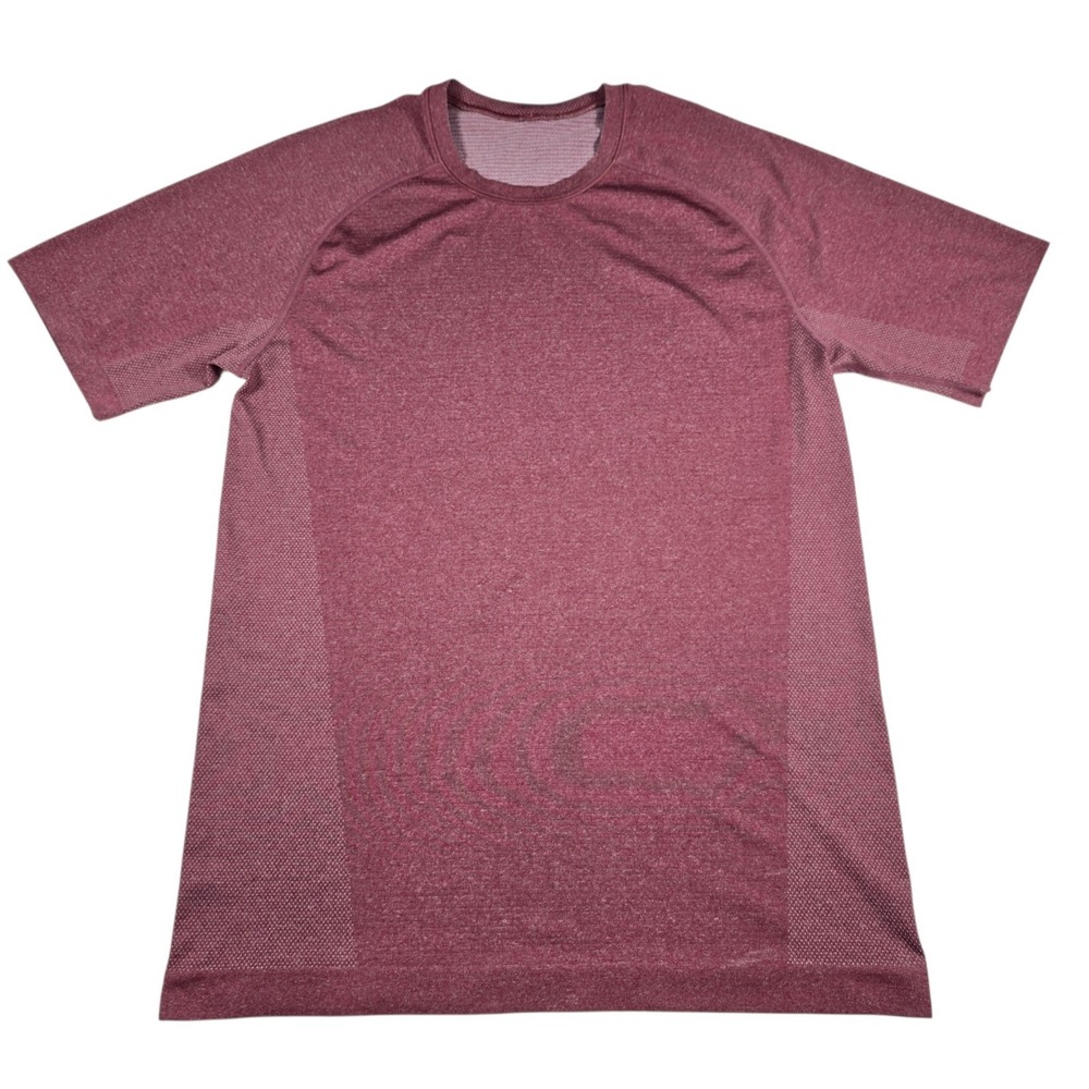 Lululemon Metal Vent Tech Heather Maroon Performance Running Shirt- Men's Sz S